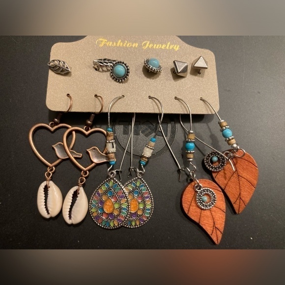 3/$20 Bohemian style earring set- 6 pair set. Brand new. Great stocking stuffer - Picture 2 of 3